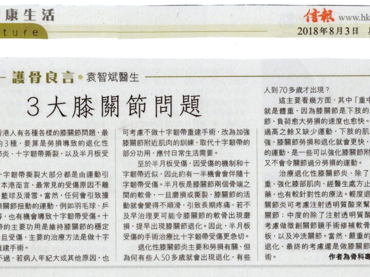 3大膝關節問題